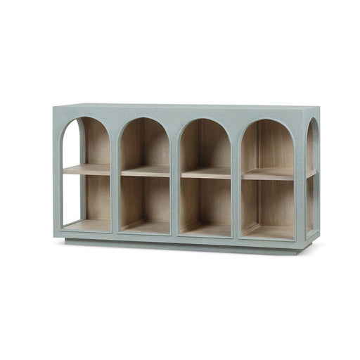 Bramble - Vannes Crescent Console w/ Raffia - BR-29339 - GreatFurnitureDeal