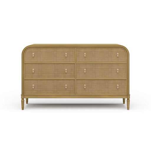 Bramble - Langford 6 Drawer Dresser w/ Rattan - BR-29342 - GreatFurnitureDeal