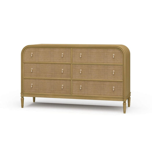 Bramble - Langford 6 Drawer Dresser w/ Rattan - BR-29342 - GreatFurnitureDeal