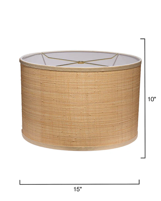 Jamie Young Company - Raffia Medium Drum Shade in Natural - 2DRUM-88MD - GreatFurnitureDeal