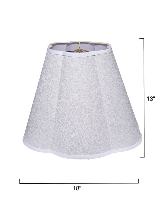 Jamie Young Company - Scalloped Large Lamp Shade in White Linen - 2SCAL-131LG - GreatFurnitureDeal
