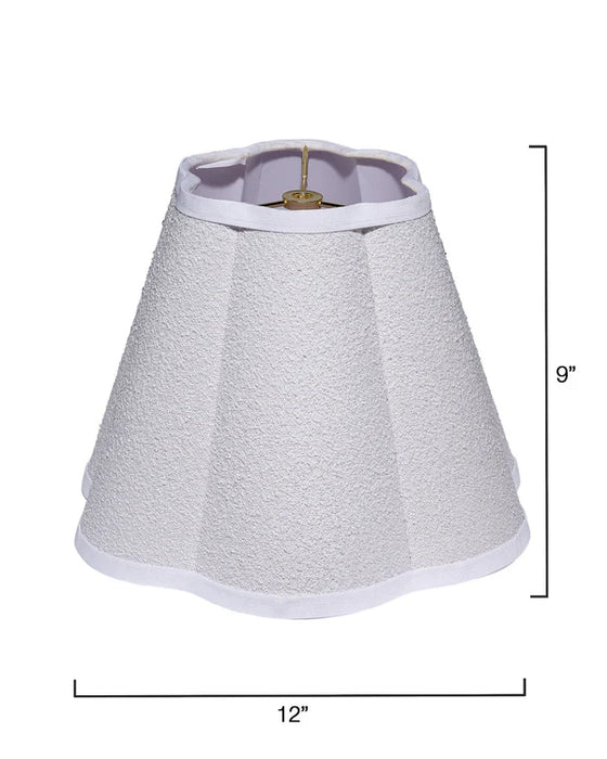Jamie Young Company - Scalloped Small Lamp Shade in White Linen - 2SCAL-131SM - GreatFurnitureDeal