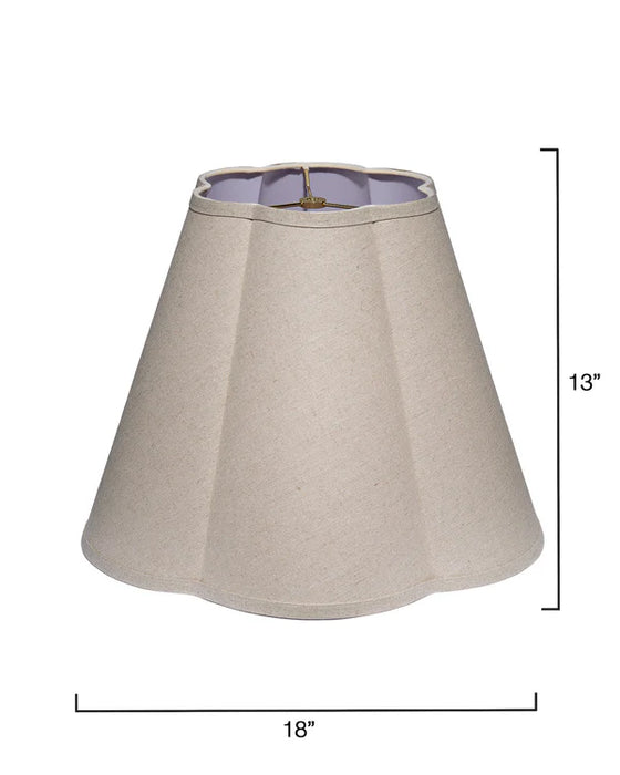 Jamie Young Company - Scalloped Large Lamp Shade in Natural Linen - 2SCAL-255LG - GreatFurnitureDeal