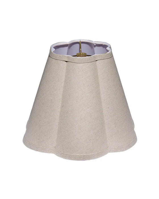 Jamie Young Company - Scalloped Small Lamp Shade in Natural Linen - 2SCAL-255SM - GreatFurnitureDeal