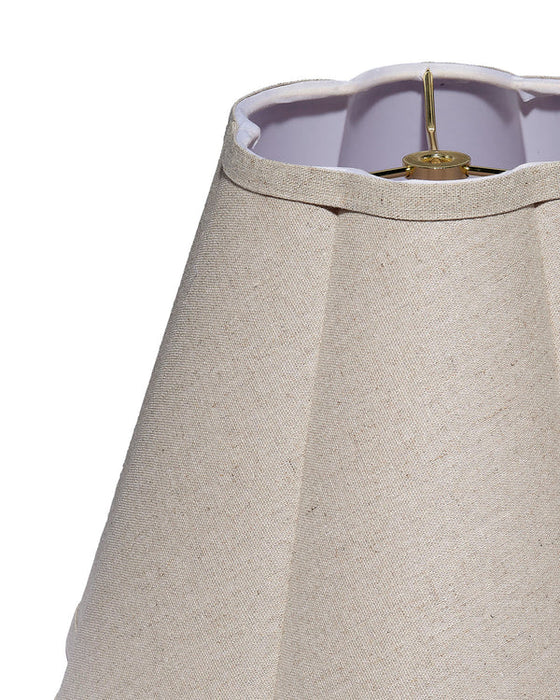 Jamie Young Company - Scalloped Small Lamp Shade in Natural Linen - 2SCAL-255SM - GreatFurnitureDeal
