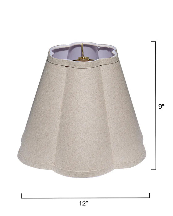 Jamie Young Company - Scalloped Small Lamp Shade in Natural Linen - 2SCAL-255SM - GreatFurnitureDeal