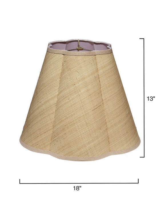 Jamie Young Company - Scalloped Large Lamp Shade in Raffia - 2SCAL-88LG - GreatFurnitureDeal