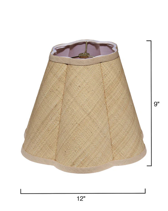 Jamie Young Company - Scalloped Small Lamp Shade in Raffia - 2SCAL-88SM - GreatFurnitureDeal
