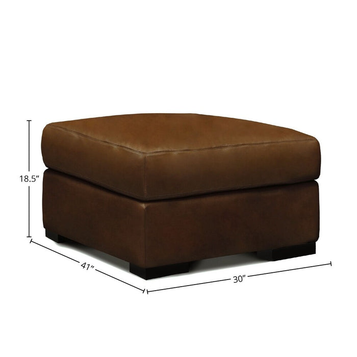 GFD Leather - Vancouver 30" Wide Upholstered Ottoman, Portofino Cinnamon - GTRX33-00