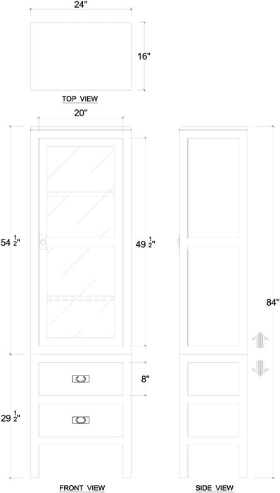 Bramble - Kagu Tall Cabinet w/ Rattan - US-WS-28370RNAT-WHD--LDT - GreatFurnitureDeal