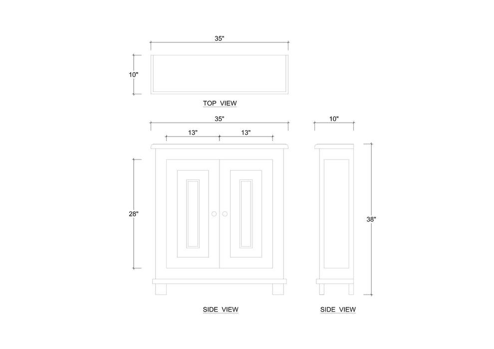 Bramble - Osborn Narrow 2 Door Cabinet in Sandbar - 28069SNB----- - GreatFurnitureDeal