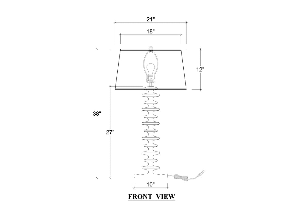 Bramble - Milano Table Lamp in Walnut - BR-28205WLTLSL192---- - GreatFurnitureDeal