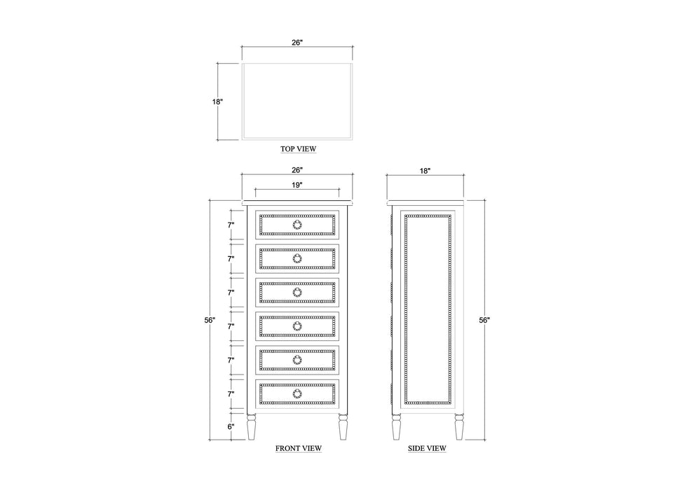 Bramble - Cholet Lingerie Chest in Architectural White - BR-28269HRW----LDT - GreatFurnitureDeal