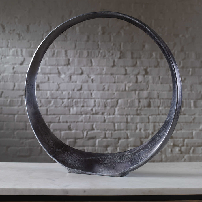 Uttermost - Orbits Black Nickel Large Ring Sculpture -17980