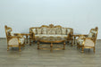 European Furniture - Bellagio Luxury Sofa - Antique Bronze Damask Gold Fabric - 30016-S - GreatFurnitureDeal