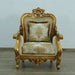 European Furniture - Bellagio Chair - Antique Bronze Damask Gold Fabric - 30016-C - GreatFurnitureDeal