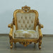 European Furniture - Bellagio Chair - Antique Bronze Damask Gold Fabric - 30016-C - GreatFurnitureDeal