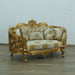 European Furniture - Bellagio Luxury Loveseat - Antique Bronze Damask Gold Fabric - 30016-L - GreatFurnitureDeal