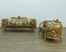 European Furniture - Bellagio 2 Piece Living Room Set in Antique Bronze Black-Gold - 30018-2SET - GreatFurnitureDeal