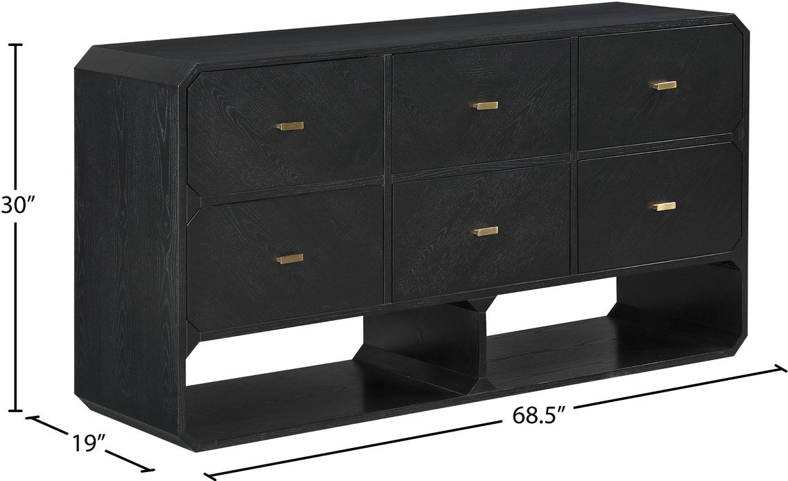 Meridian Furniture - Parker Black Ash Veneer Dresser - 300Black-D - GreatFurnitureDeal
