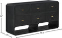 Meridian Furniture - Parker Black Ash Veneer Dresser - 300Black-D - GreatFurnitureDeal
