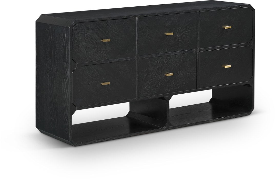 Meridian Furniture - Parker Black Ash Veneer Dresser - 300Black-D - GreatFurnitureDeal