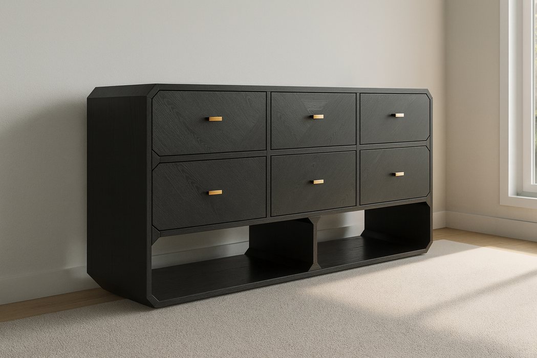 Meridian Furniture - Parker Black Ash Veneer Dresser - 300Black-D - GreatFurnitureDeal