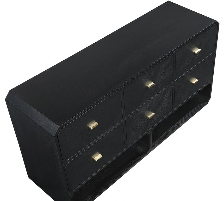 Meridian Furniture - Parker Black Ash Veneer Dresser - 300Black-D - GreatFurnitureDeal