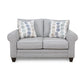 Southern Home Furnishings - Amos Loveseat in Pebble - 3010-01 Amos Pebble Loveseat - GreatFurnitureDeal