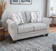 Southern Home Furnishings - Amos Loveseat in Pebble - 3010-01 Amos Pebble Loveseat - GreatFurnitureDeal
