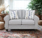 Southern Home Furnishings - Amos Loveseat in Pebble - 3010-01 Amos Pebble Loveseat - GreatFurnitureDeal