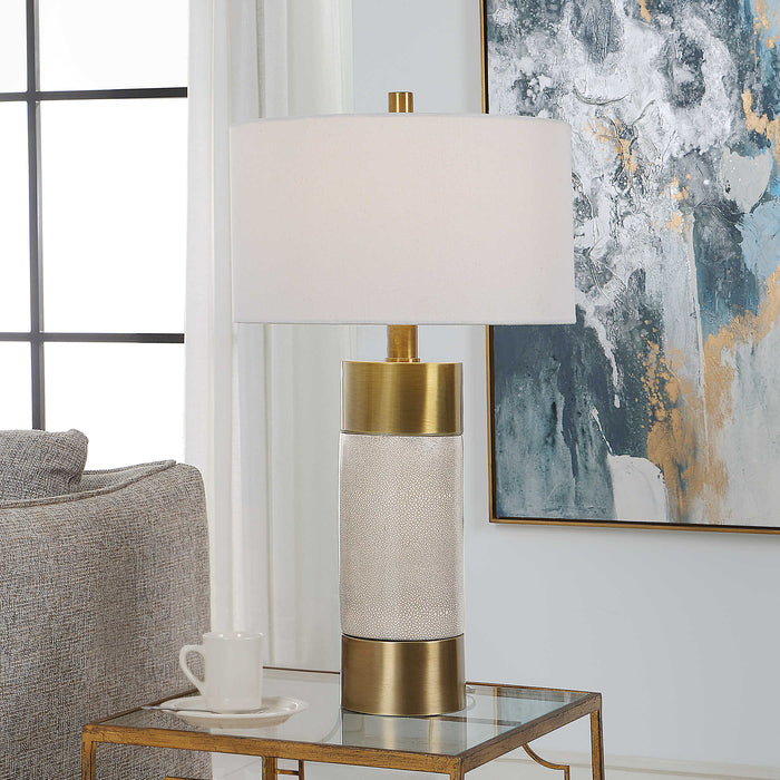 Uttermost - Adelia Ivory & Brass Table Lamp - 30124-1
