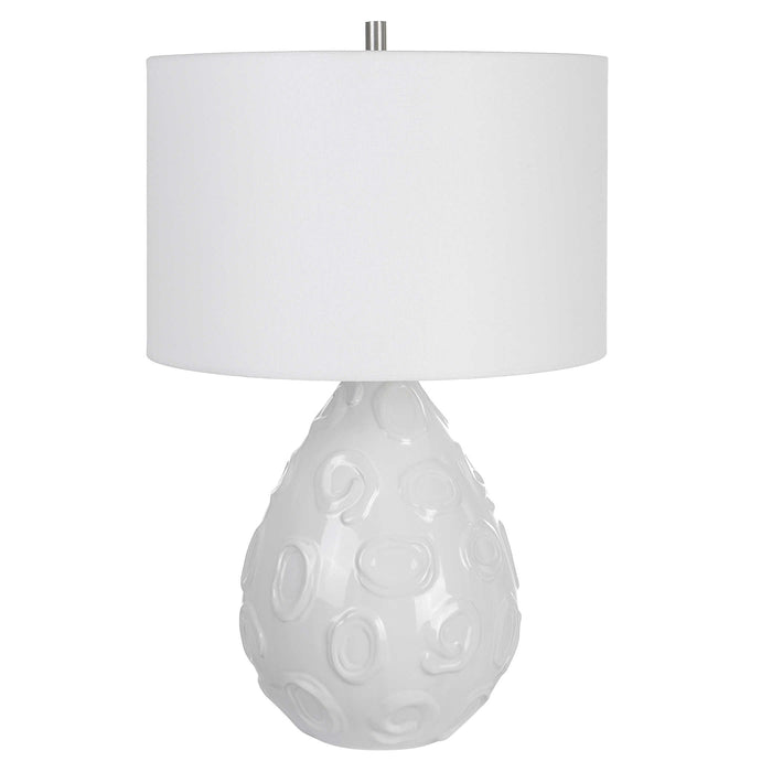 Uttermost - Loop White Glaze Table Lamp - 30159-1 - GreatFurnitureDeal