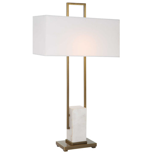 Uttermost - Column White Marble Table Lamp - 30160 - GreatFurnitureDeal