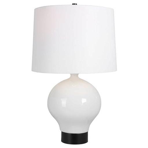 Uttermost - Collar Gloss White Table Lamp - 30182-1 - GreatFurnitureDeal