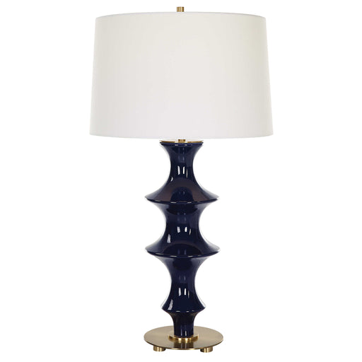 Uttermost - Coil Sculpted Blue Table Lamp - 30196 - GreatFurnitureDeal