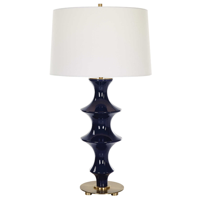 Uttermost - Coil Sculpted Blue Table Lamp - 30196 - GreatFurnitureDeal