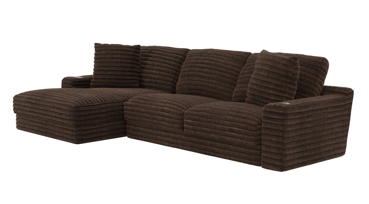 Jackson Furniture - Comfrey 2 Piece Sectional Sofa in Chocolate - 3045-75-73-CHO - GreatFurnitureDeal