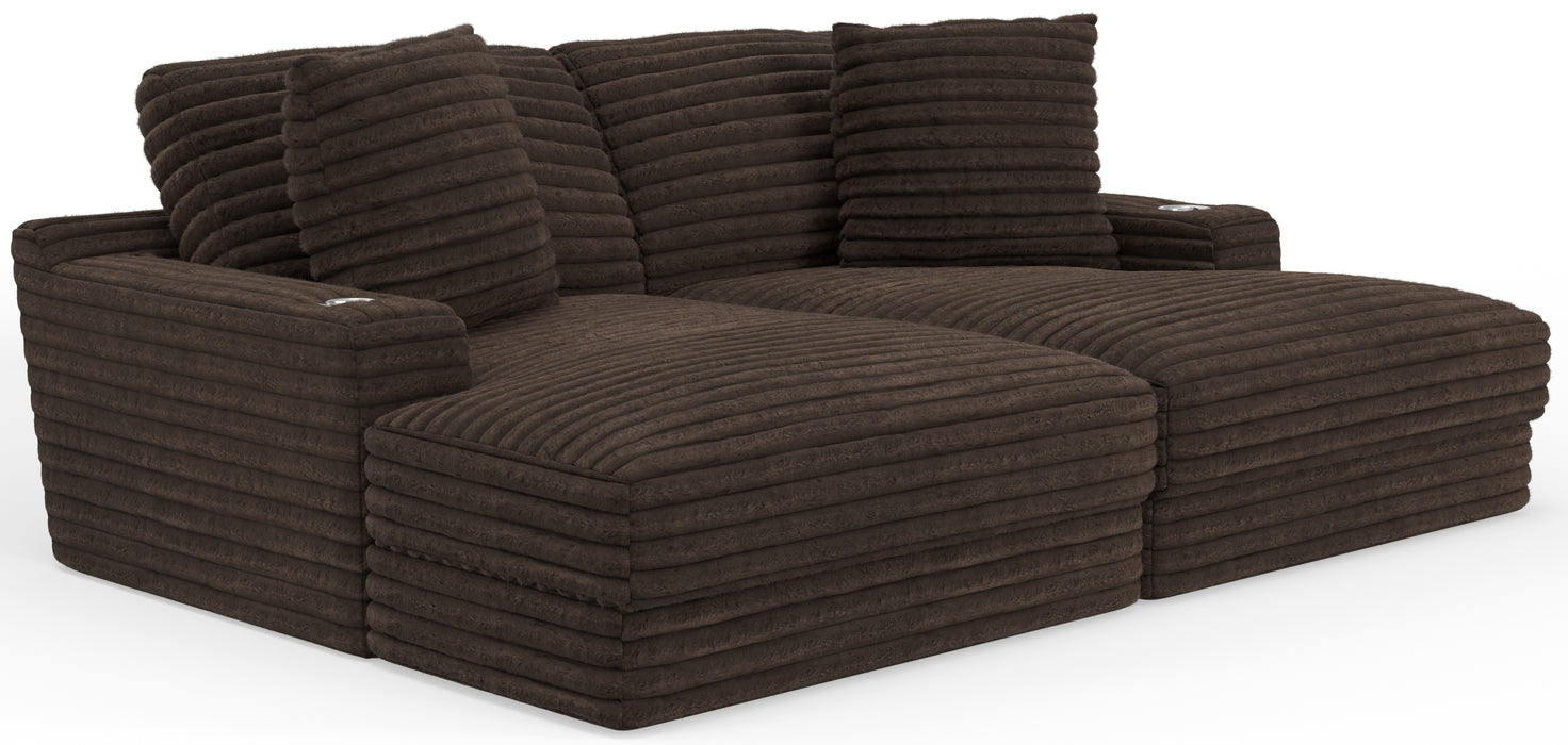 Jackson Furniture - Comfrey 2 Piece Sectional Sofa in Chocolate - 3045-75-76-CHO - GreatFurnitureDeal