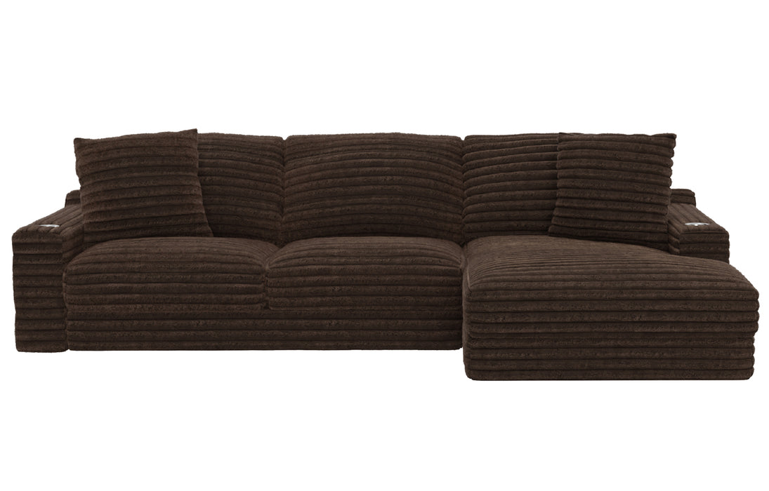 Jackson Furniture - Comfrey 2 Piece Sectional Sofa in Chocolate - 3045-63-76-CHO - GreatFurnitureDeal