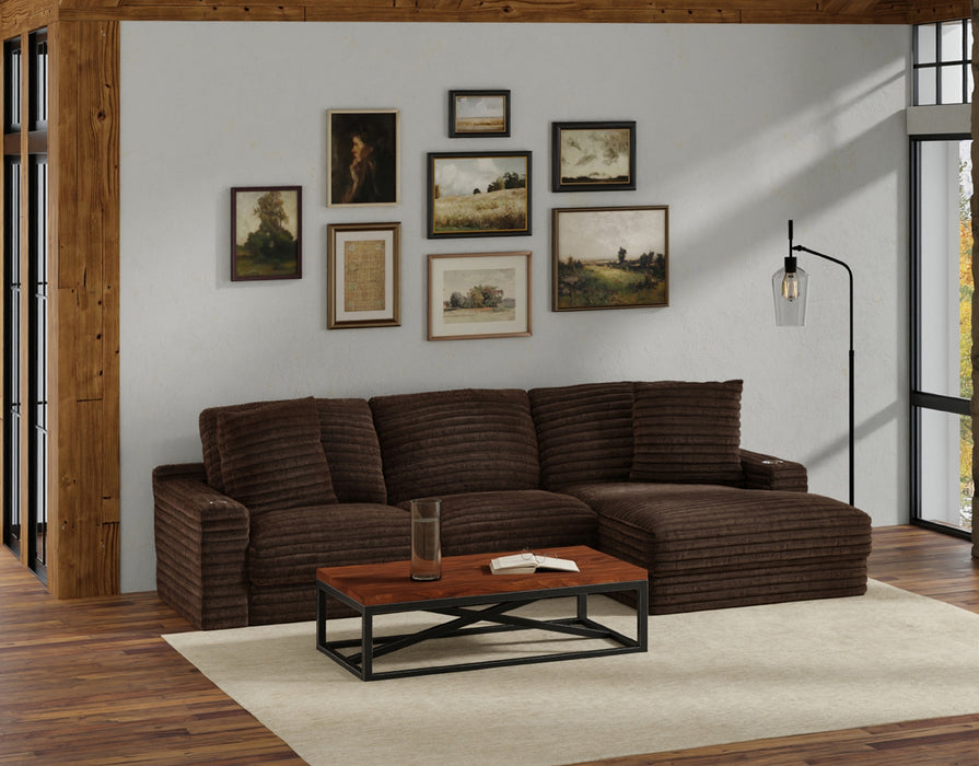 Jackson Furniture - Comfrey 2 Piece Sectional Sofa in Chocolate - 3045-63-76-CHO - GreatFurnitureDeal