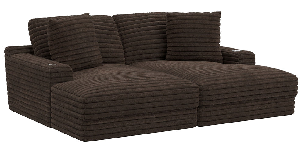 Jackson Furniture - Comfrey 2 Piece Sectional Sofa in Chocolate - 3045-75-76-CHO - GreatFurnitureDeal