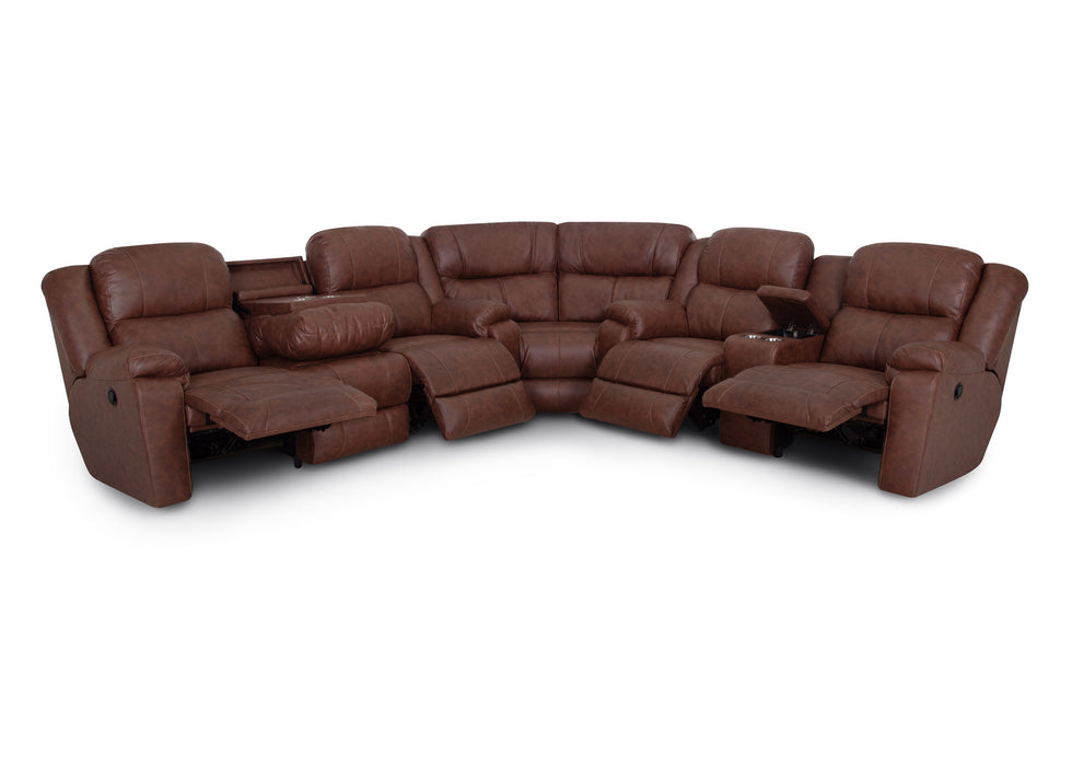 Franklin Furniture - 306 Canyon 3 Piece Sectional Sofa in Duvall Hickory - 30639-699-634