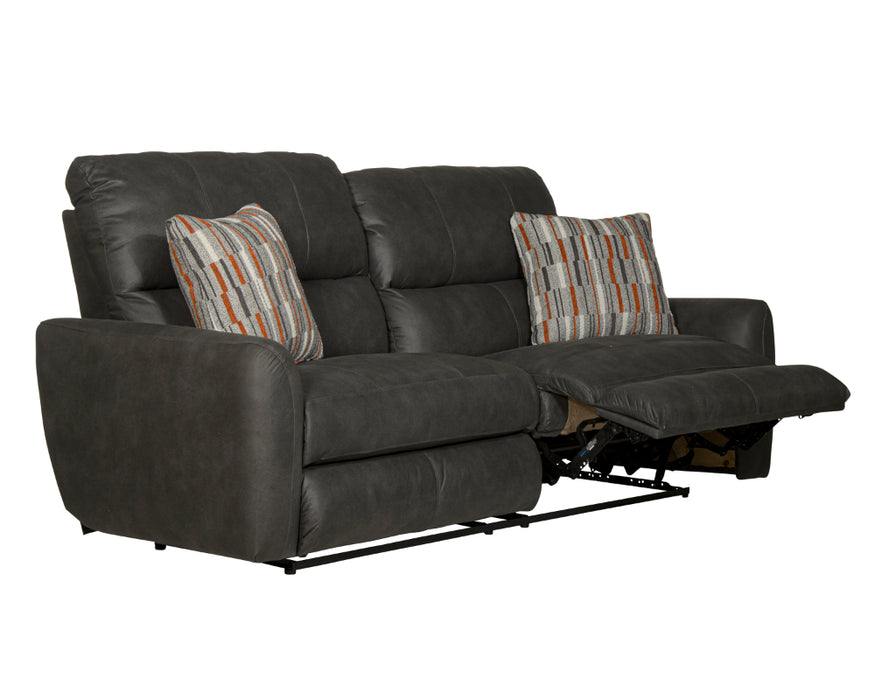 Catnapper - Dorian Power Reclining Sofa in Charcoal/Nutmeg - 63071-CHARCOAL - GreatFurnitureDeal
