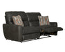 Catnapper - Dorian 2 Piece Power Reclining Sofa Set in Charcoal/Nutmeg - 63071-72-CHARCOAL - GreatFurnitureDeal
