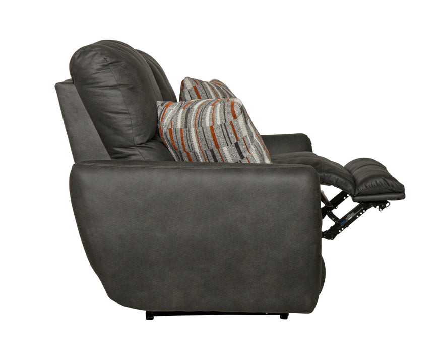 Catnapper - Dorian 2 Piece Reclining Sofa Set in Charcoal/Nutmeg - 3071-72-CHARCOAL - GreatFurnitureDeal