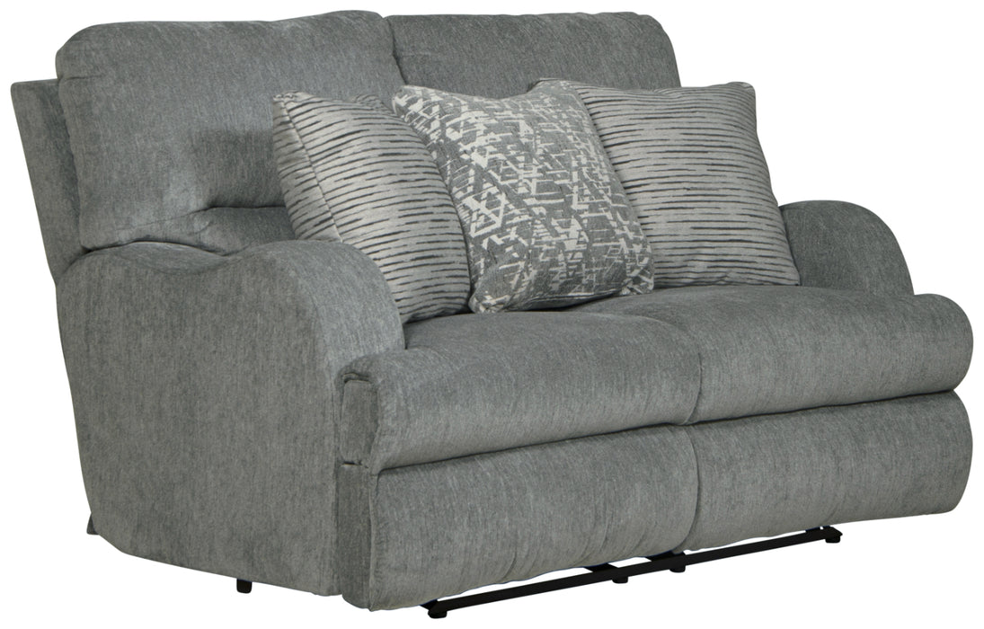 Catnapper - Zane Power Reclining Loveseat in Shark - 63092-SHARK - GreatFurnitureDeal