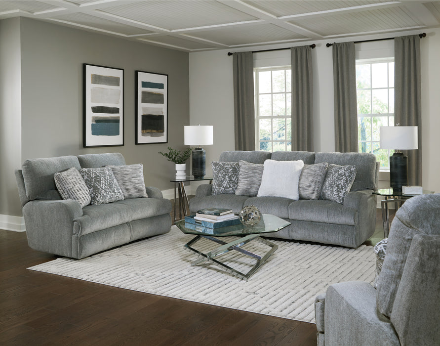 Catnapper - Zane 2 Piece Reclining Sofa Set in Shark - 3091-92-SHARK - GreatFurnitureDeal