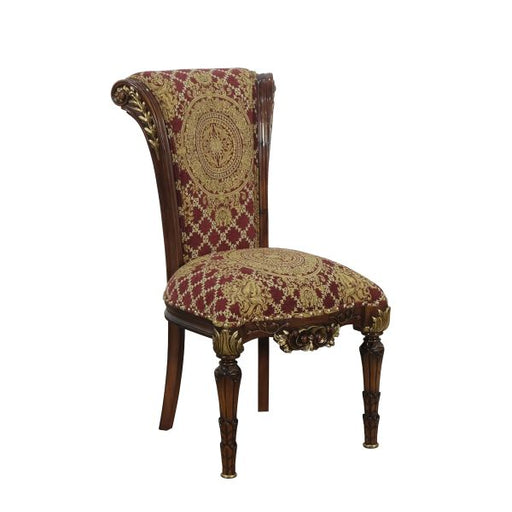 European Furniture - Veronica Dining Side Chair in Antique Dark Gold Leaf Set of 2 - 31060-SC - GreatFurnitureDeal