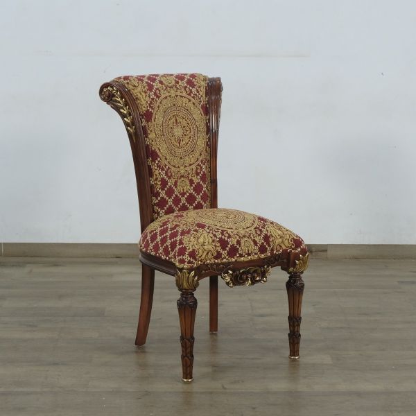 European Furniture - Veronica Dining Side Chair in Antique Dark Gold Leaf Set of 2 - 31060-SC - GreatFurnitureDeal